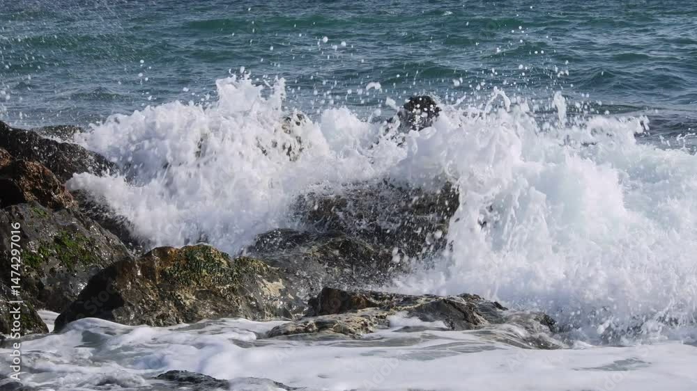 waves on the beach