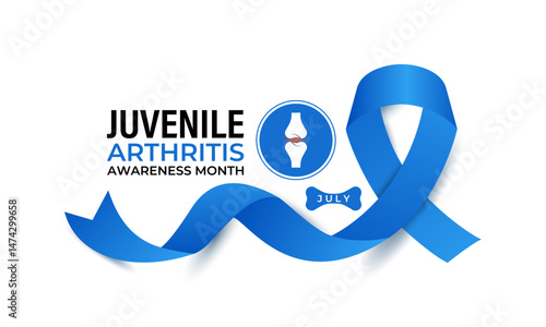 Juvenile Arthritis awareness month is july medical concept. Juvenile arthritis causes joint swelling, pain, and stiffness, making everyday activities difficult for affected children.