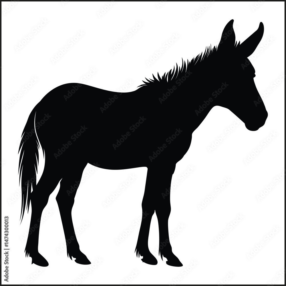 Obraz premium Mule Silhouette Clipart