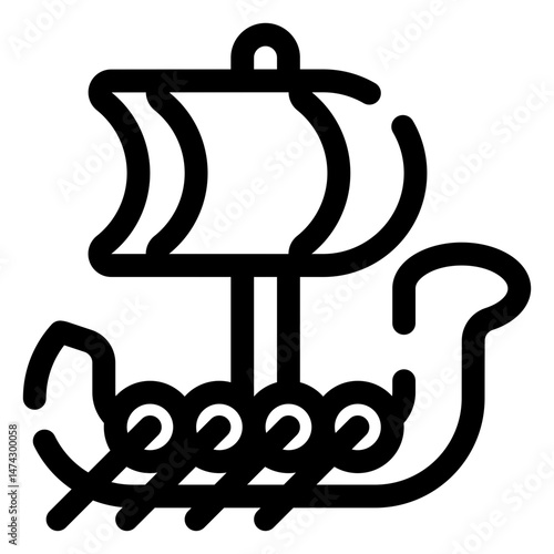 viking ship icon