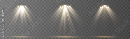 Bright Concert Stage Spotlight – Transparent Light Beam Effect for Club Scene or Abstract Event Background, Glowing Vector Illustration for Night Show and Party Themes