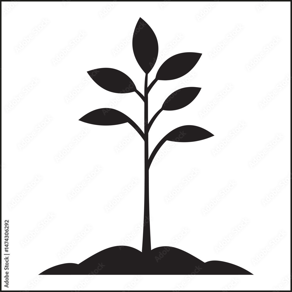 Seedling Silhouette Clipart Seedling Silhouette Clipart