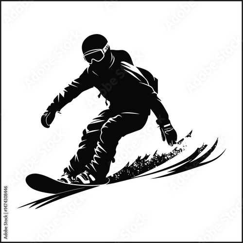 Snowboard Silhouette Clipart