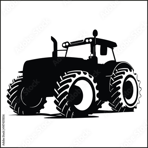 Tractor Silhouette Clipart