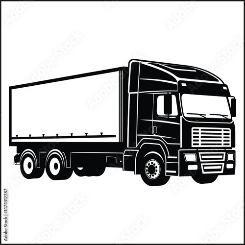 Truck Silhouette Clipart