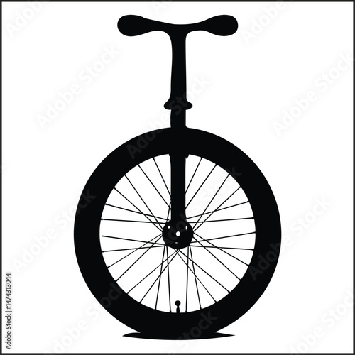 Unicycle Silhouette Clipart