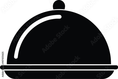 cloche serving tray icon vector illustration