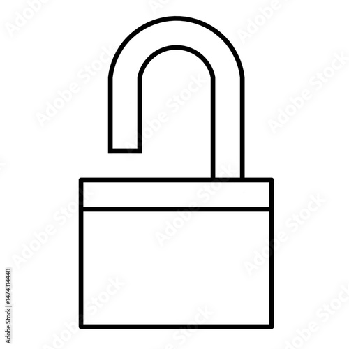 open padlock icon design
