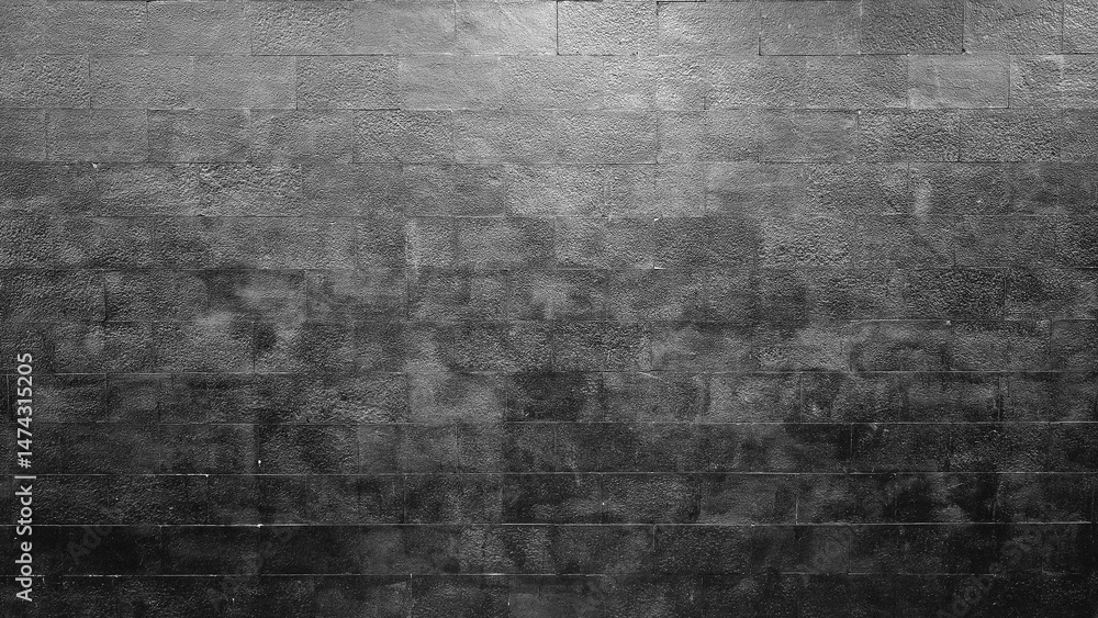 Obraz premium Monochrome Texture Brick Wallpaper with Full Frame Gradient Effect