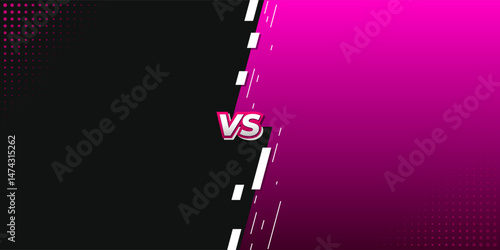 Vs versus match background banner for team fight, gaming, sports, tournaments, battle, competition banner