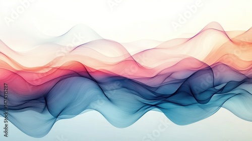 Abstract artwork showing flowing color waves in horizontal arrangement