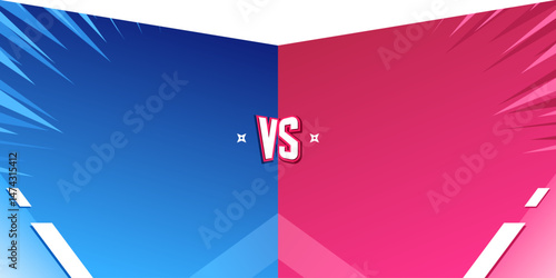 Vs versus match background banner for team fight, gaming, sports, tournaments, battle, competition banner