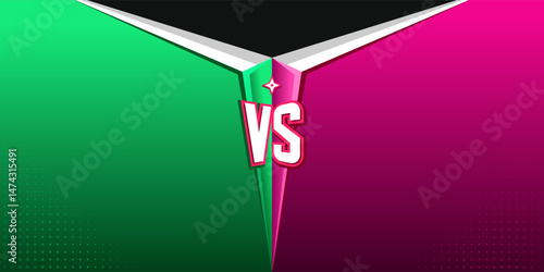 Vs versus match background banner for team fight, gaming, sports, tournaments, battle, competition banner