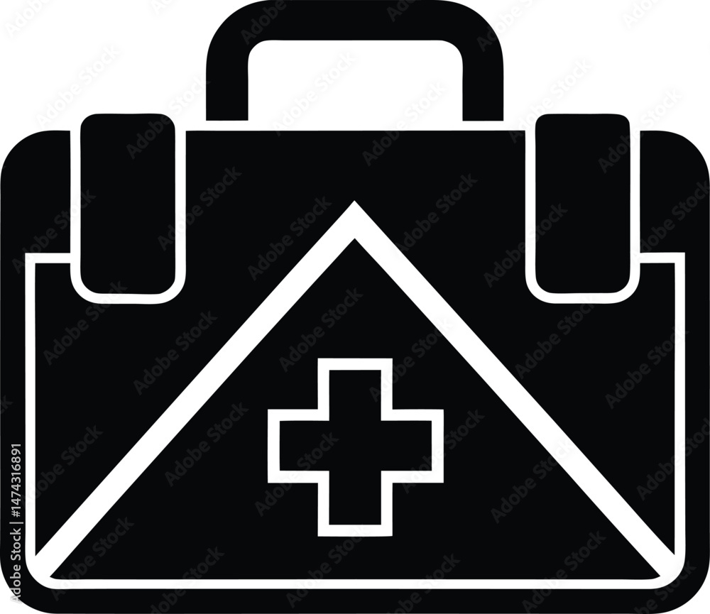 Obraz premium first aid kit icon vector illustration