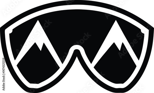 hiking sunglasses vector icon vector illustration