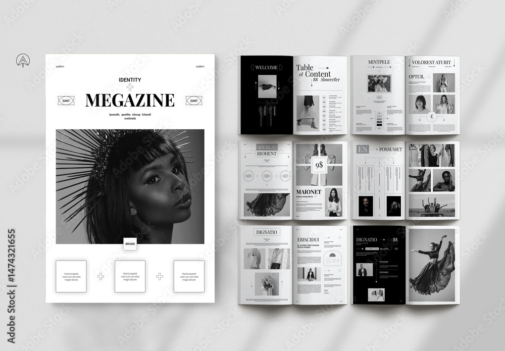 Minimal Magazine Template Stock Template | Adobe Stock