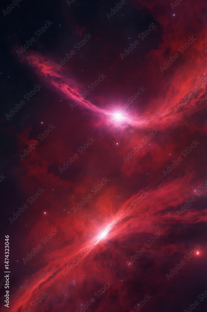 Naklejka premium space galaxy background