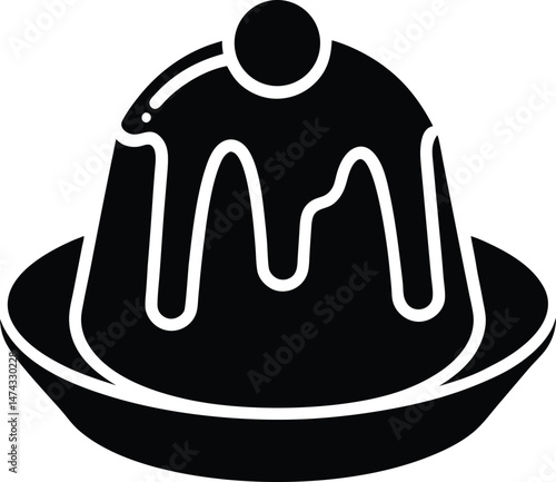 pudding icon vector illustration
