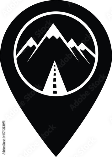 trailhead starting point icon vector illustration