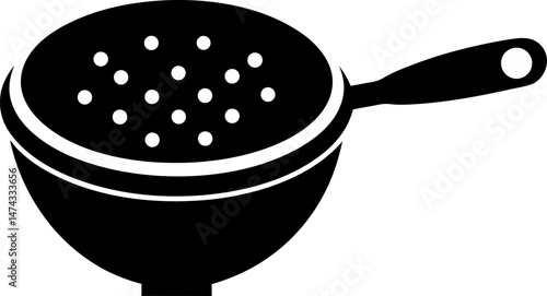 Tea Strainer Silhouette Vector    