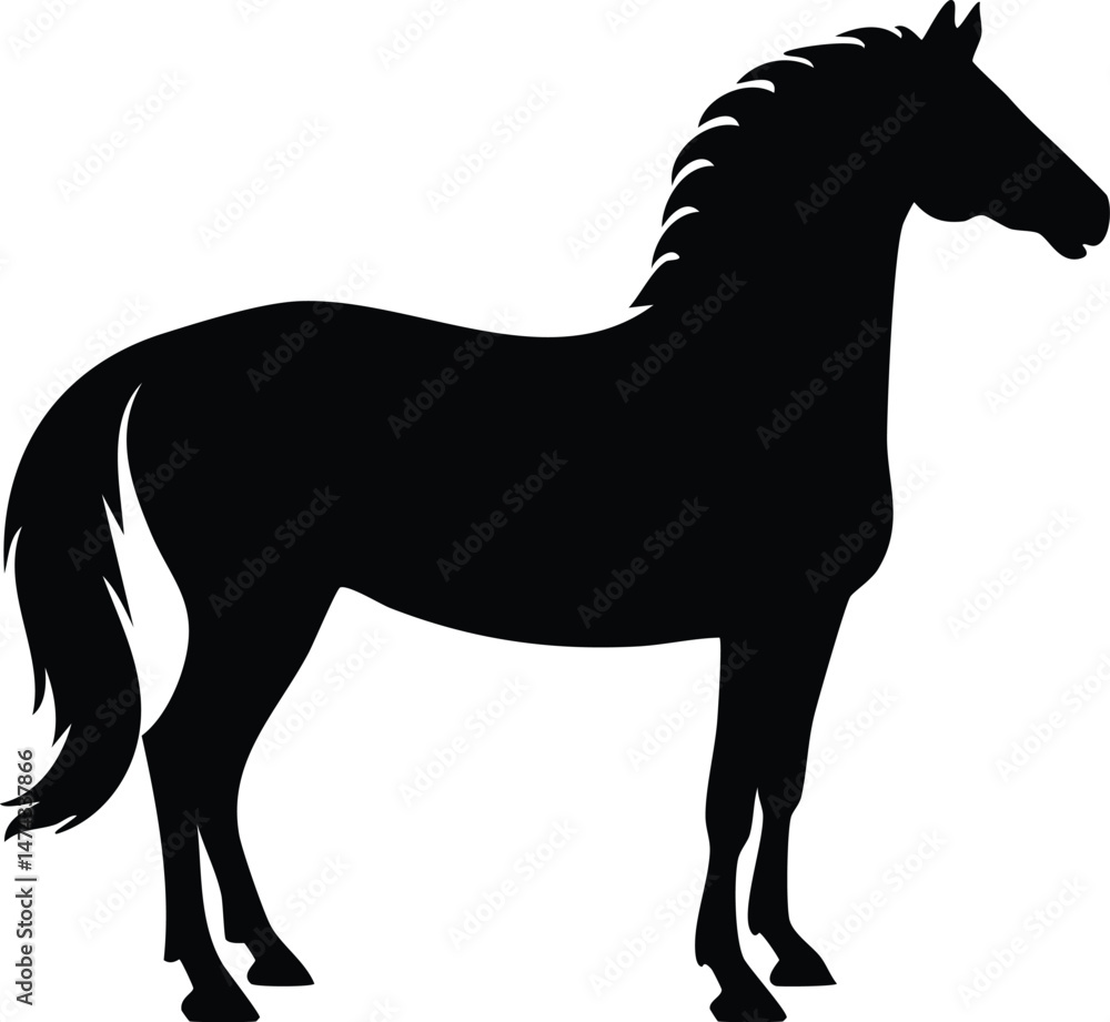 Obraz premium pankti horse silhouette illustration