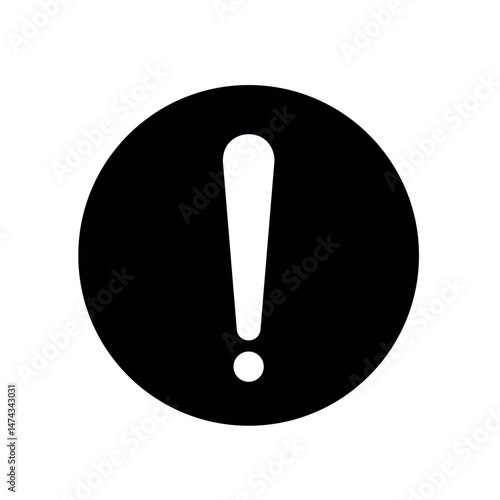 Caution, Danger, Warning, Danger Sign, Collection, Attention Vector Icon, Fatal Error, Black Error Symbol, Fatal Error Message, Flat Design, Transparent Background	