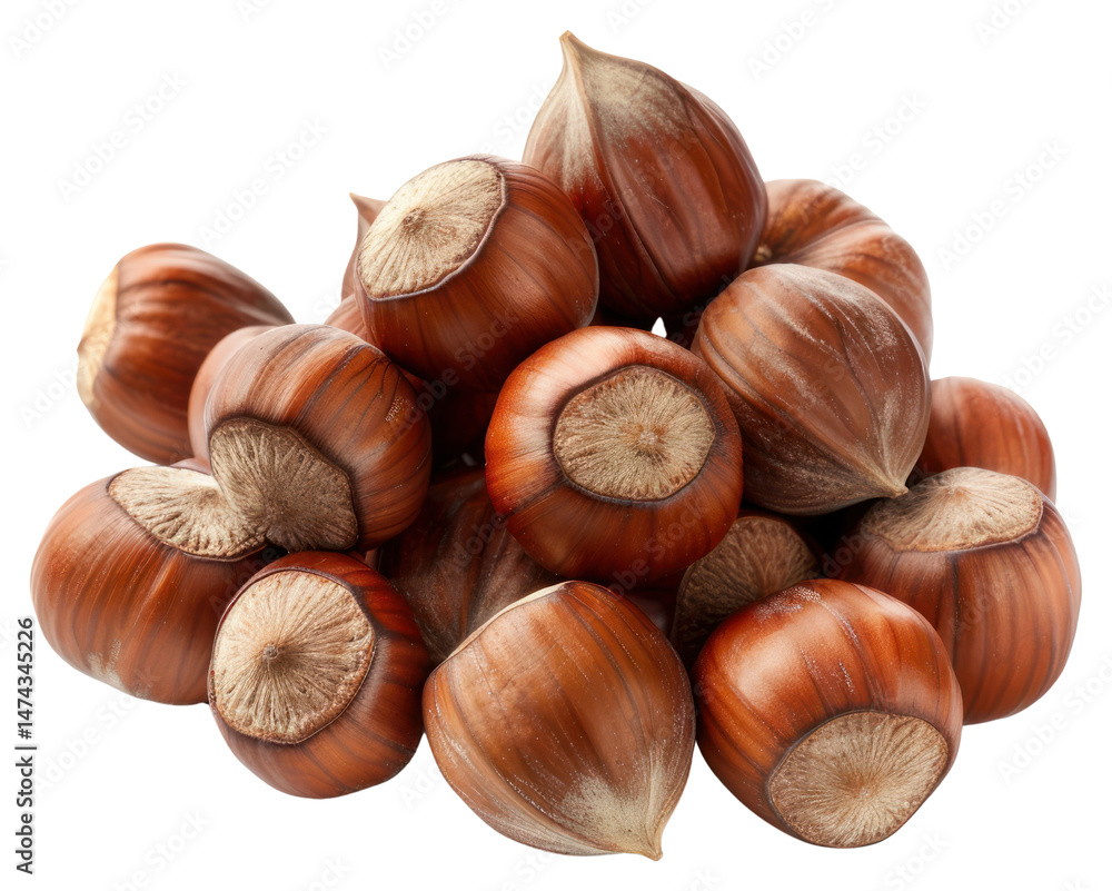 PNG Fresh organic hazelnuts isolated background PNG Fresh organic hazelnuts isolated background