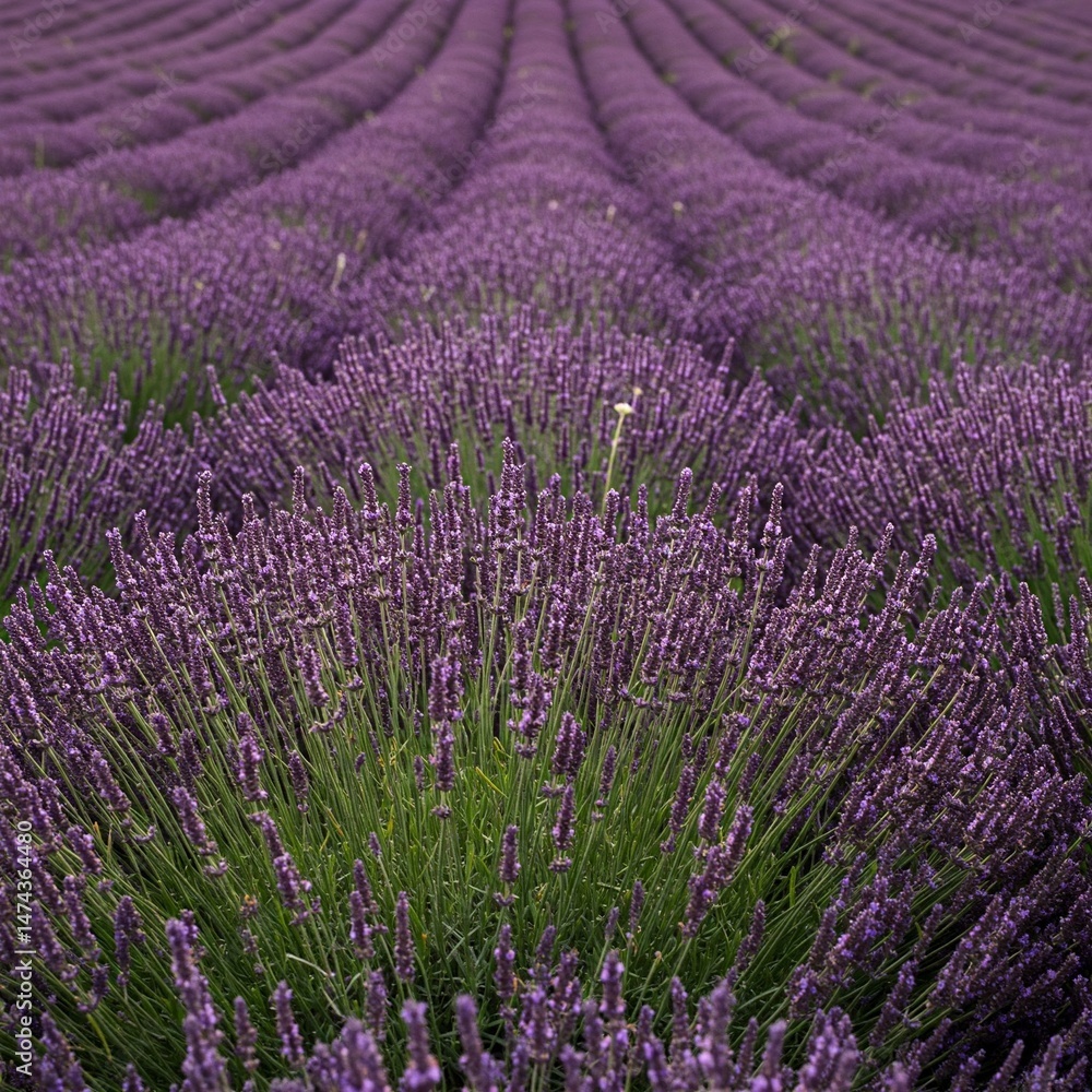 Fototapeta premium Lavender Field in Bloom Background Natural