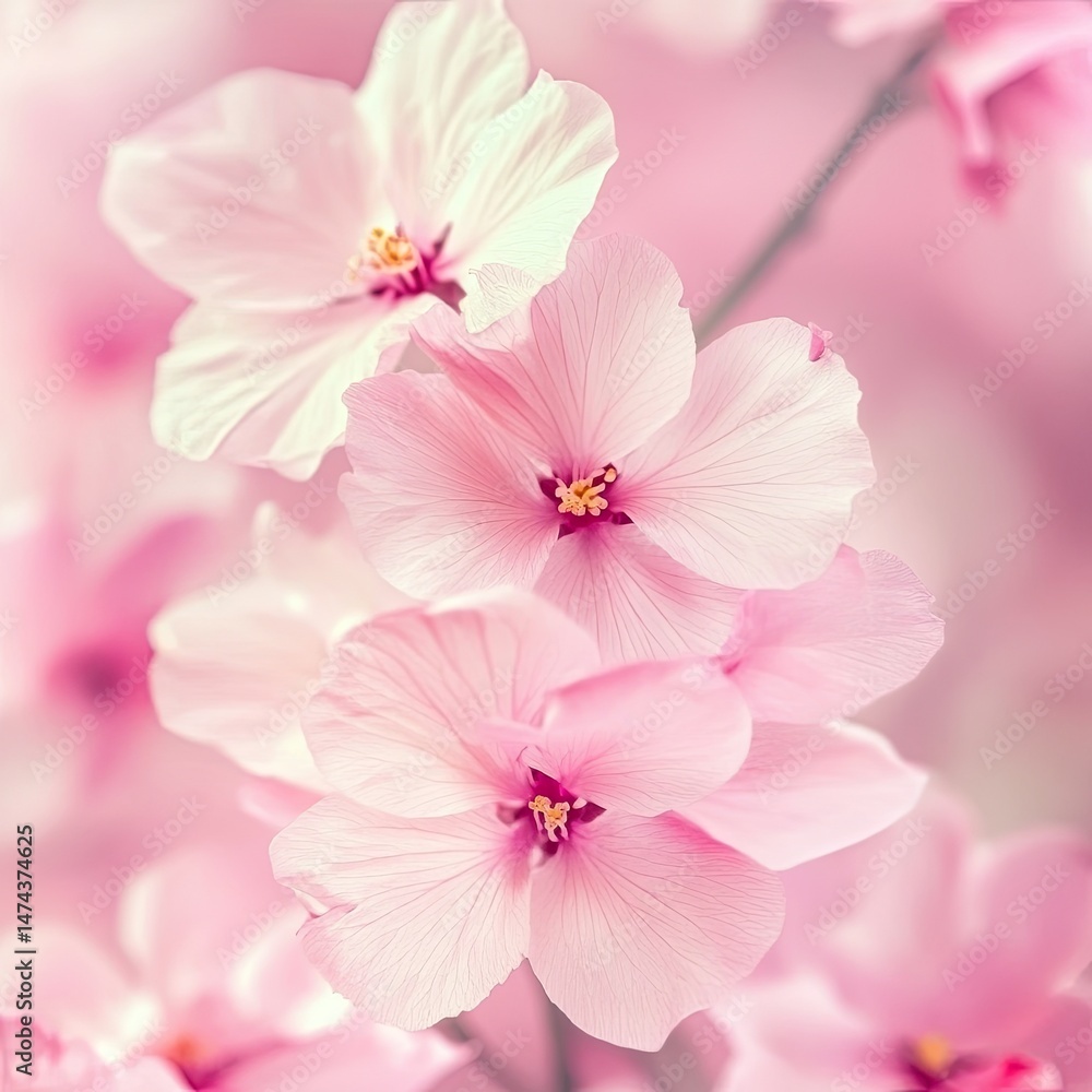 Obraz premium Delicate Pink Blossom Cluster