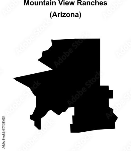Mountain View Ranches (Arizona) blank outline map