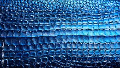 crocodile genuine leather structure texture macro blue colored leatherette surface with metallic pearlescent effect reptile skin close up macro background wallpaper backdrop