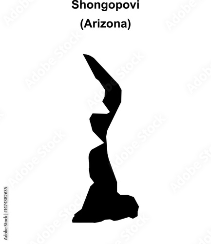 Shongopovi (Arizona) blank outline map