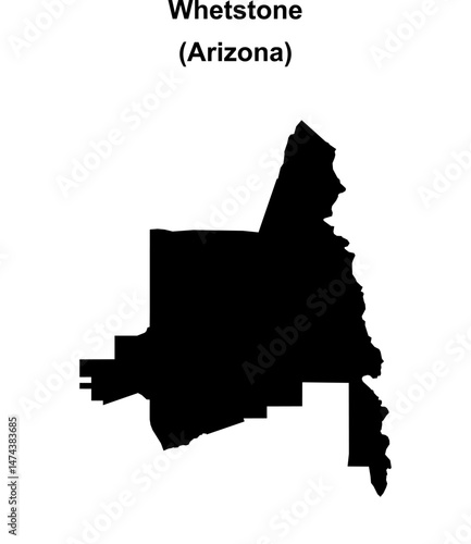 Whetstone (Arizona) blank outline map