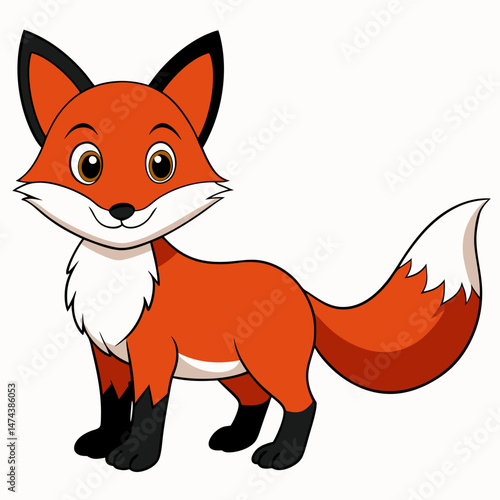 Crimson Fox art vector