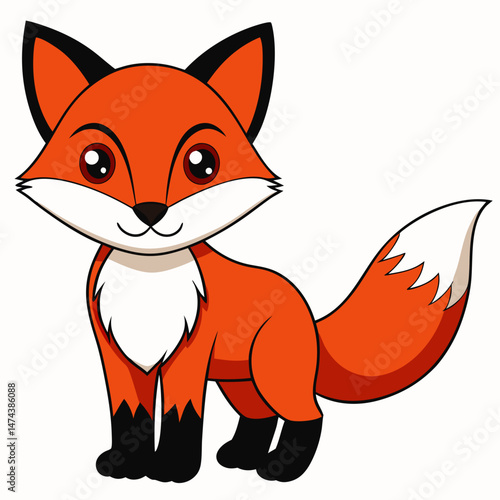 Crimson Fox art vector