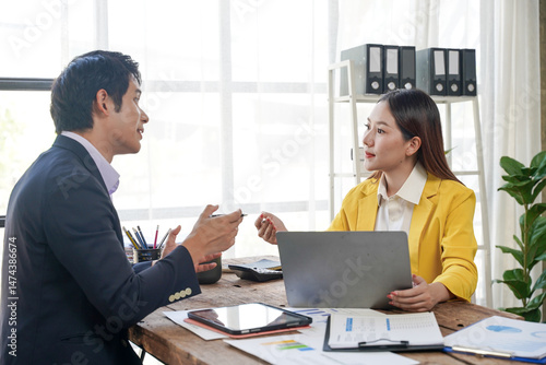 Business Meeting and Collaboration in Office