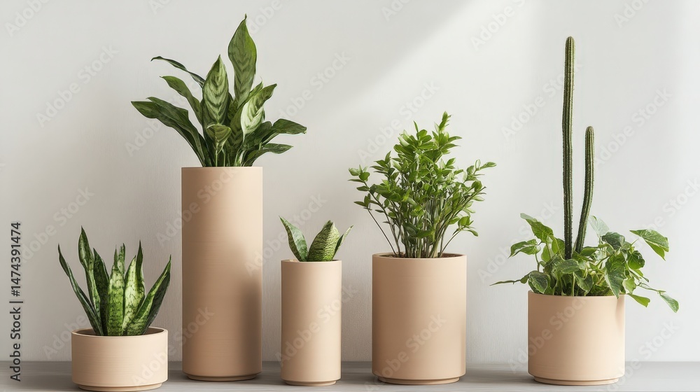 A tall, cylindrical plant pot made from durable stoneware, perfect for indoor spaces. A tall, cylindrical plant pot made from durable stoneware, perfect for indoor spaces.