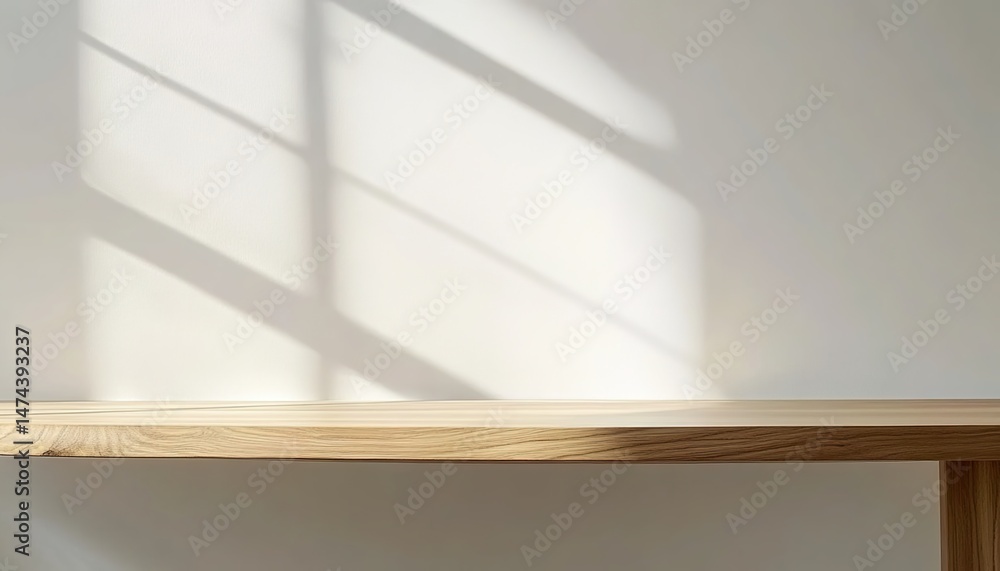 Empty wooden table, oak table, close-up shot Empty wooden table, oak table, close-up shot