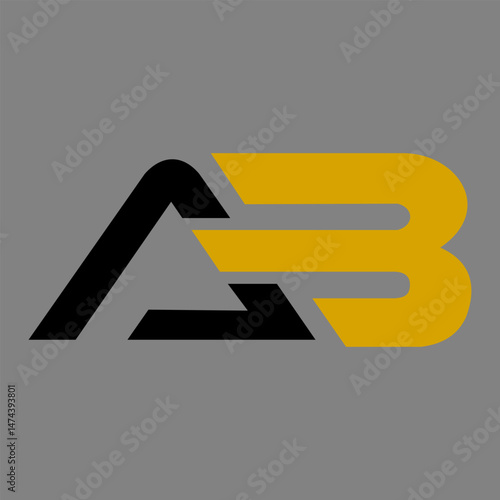 AB logo, AB latter logo, Monogram logo, alphabet