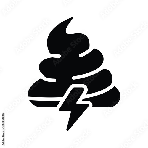 Grab this amazing icon of thunderstorm in modern style