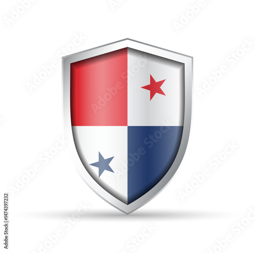 Free Download Panama Flag Glossy Shield Icon - GFXLoad