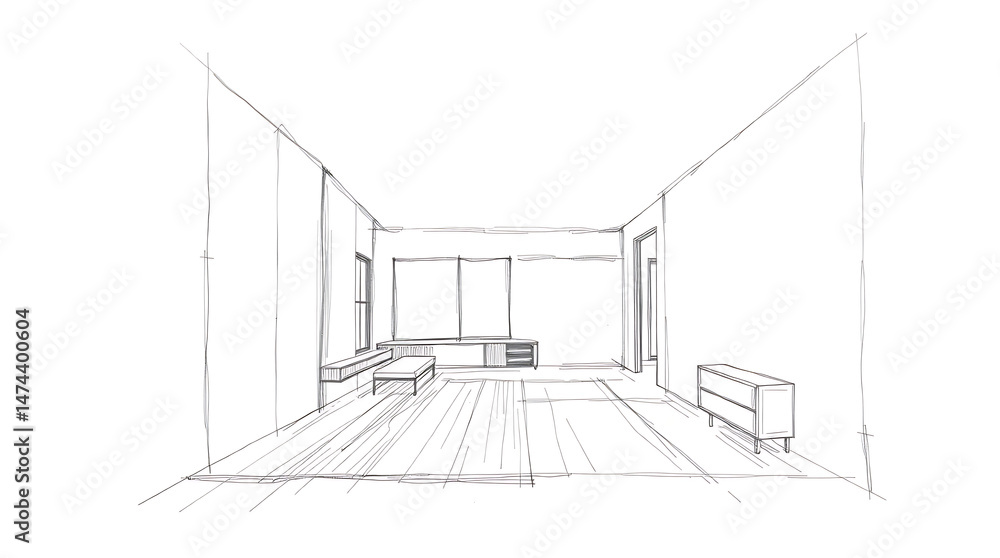 sketch of a room sketch of a room
