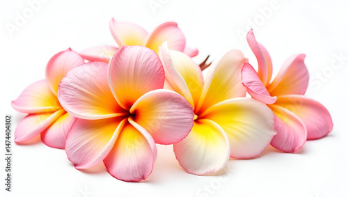 frangipani flower isolated on white