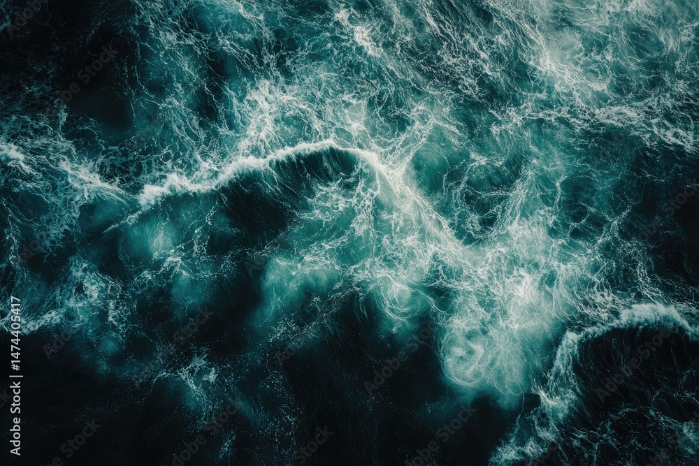 Fototapeta premium Turbulent ocean waves (1)