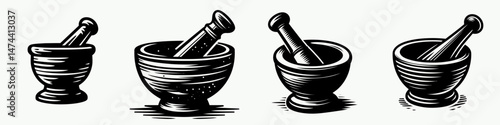 Mortar Pan. Construction Tools Builder Repair Renovation Worker Clipart Line Art Vector Illustration. Concrete blending bowl rugged mixing holder for masonry project preparation.