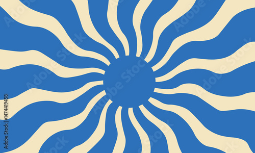 sun rays retro fluids graphic print groovy background 60s 70s