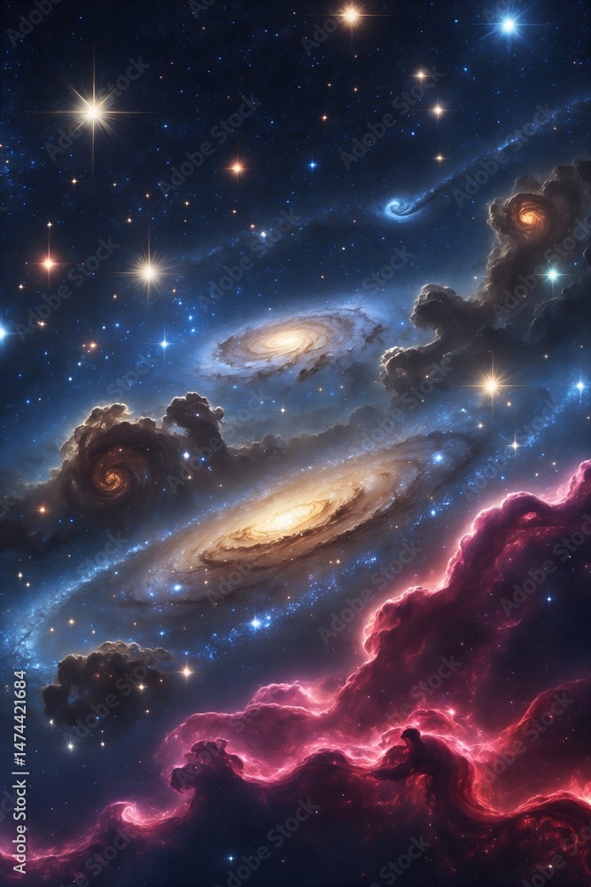 Fototapeta premium space galaxy in space