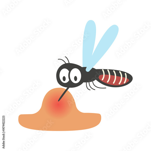 mosquitoes bite. dengue fever and zika infection concept