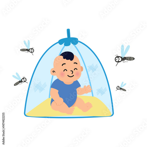 mosquitoes bite. dengue fever and zika infection concept