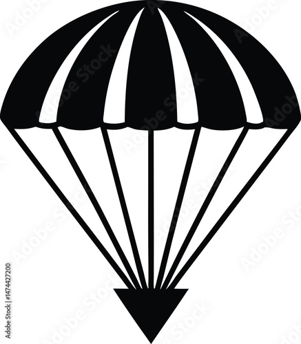 parachute vector icon.